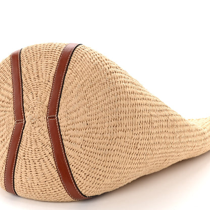 Chloe Raffia Calfskin Large Basket Tote Tan 9 of 9