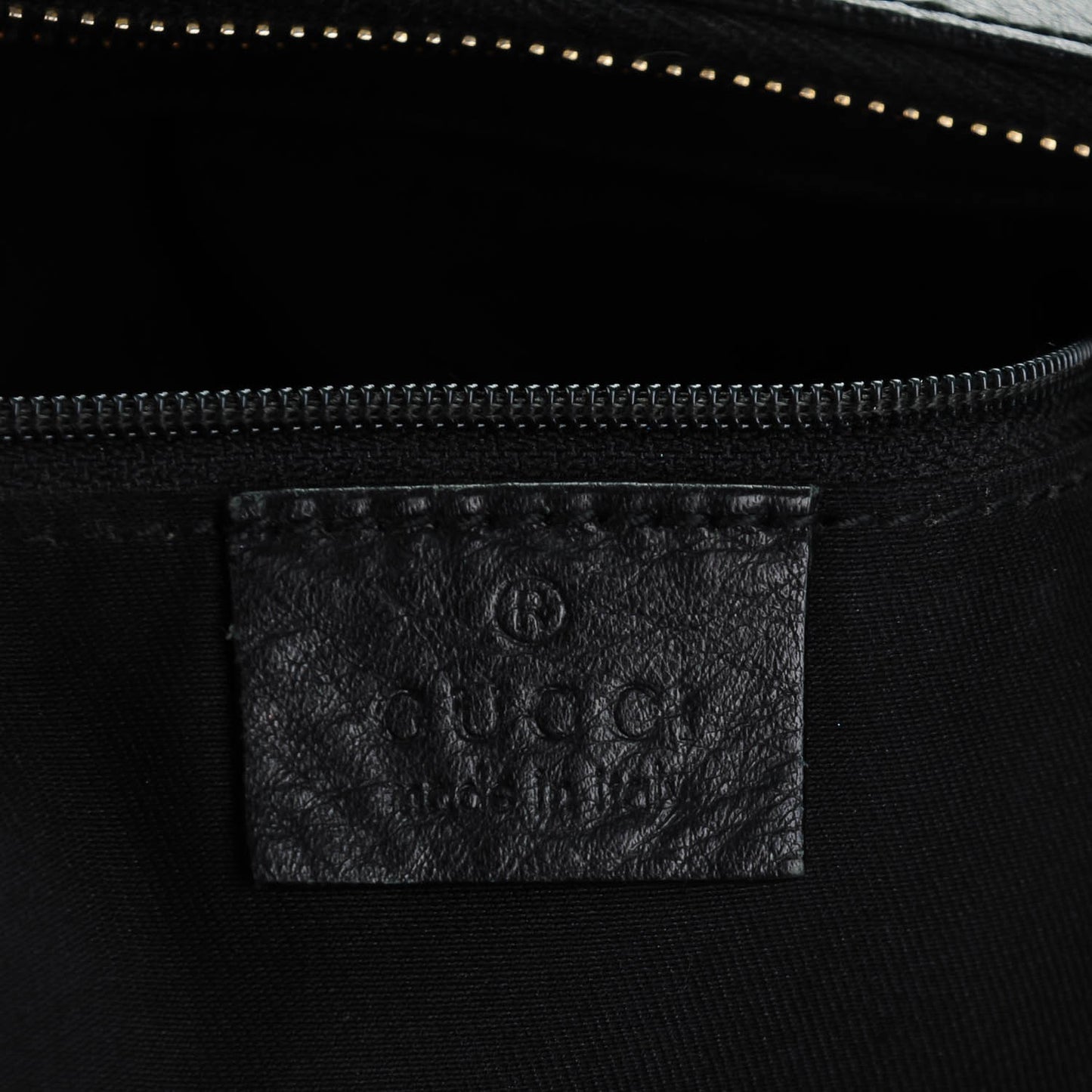 Calfskin Large D Gold Hobo Black