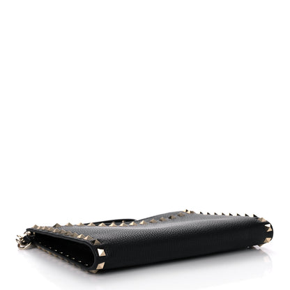 Valentino Garavani Nappa Medium Rockstud Flat Pouch Black 4 of 9