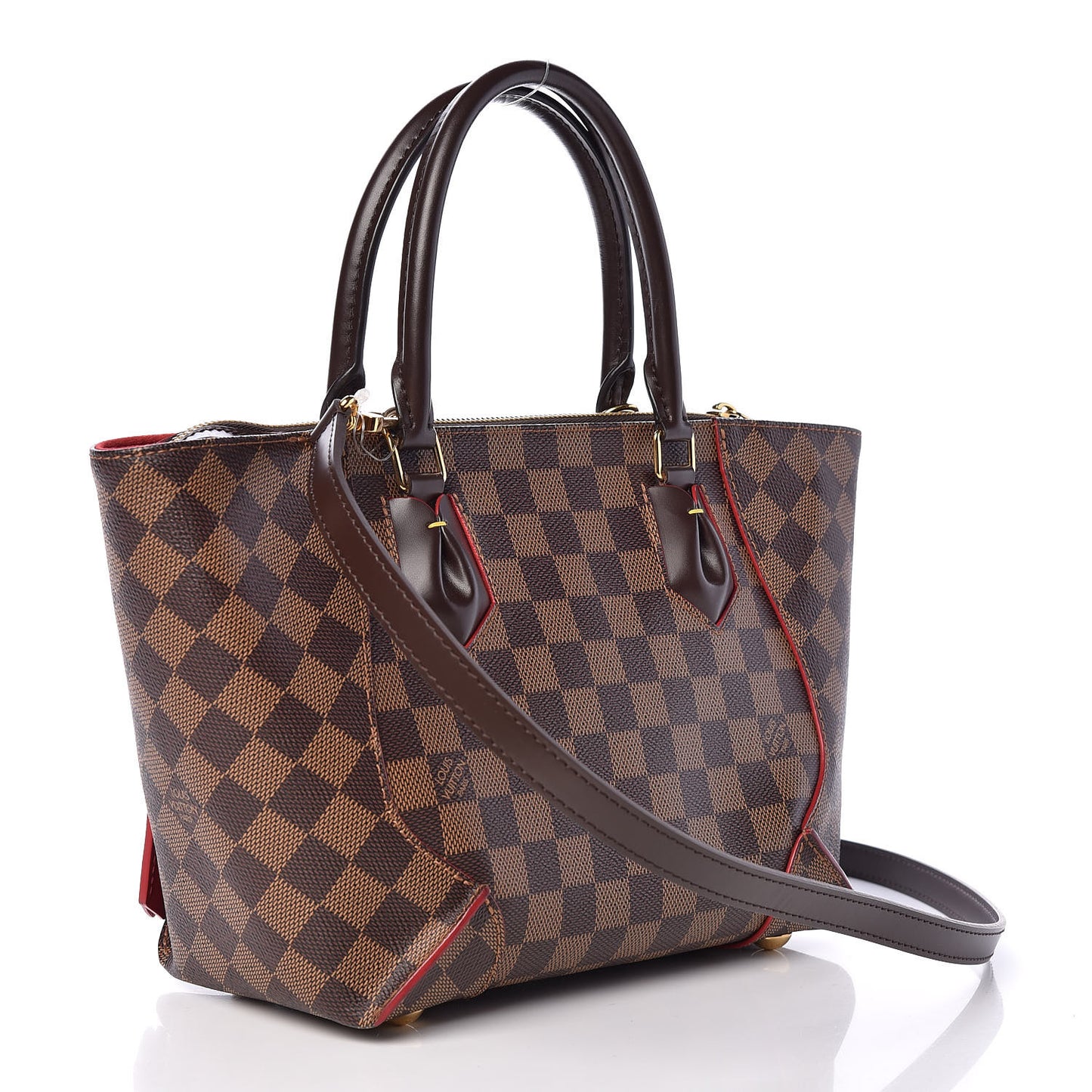 Damier Ebene Caissa Tote PM Cherry