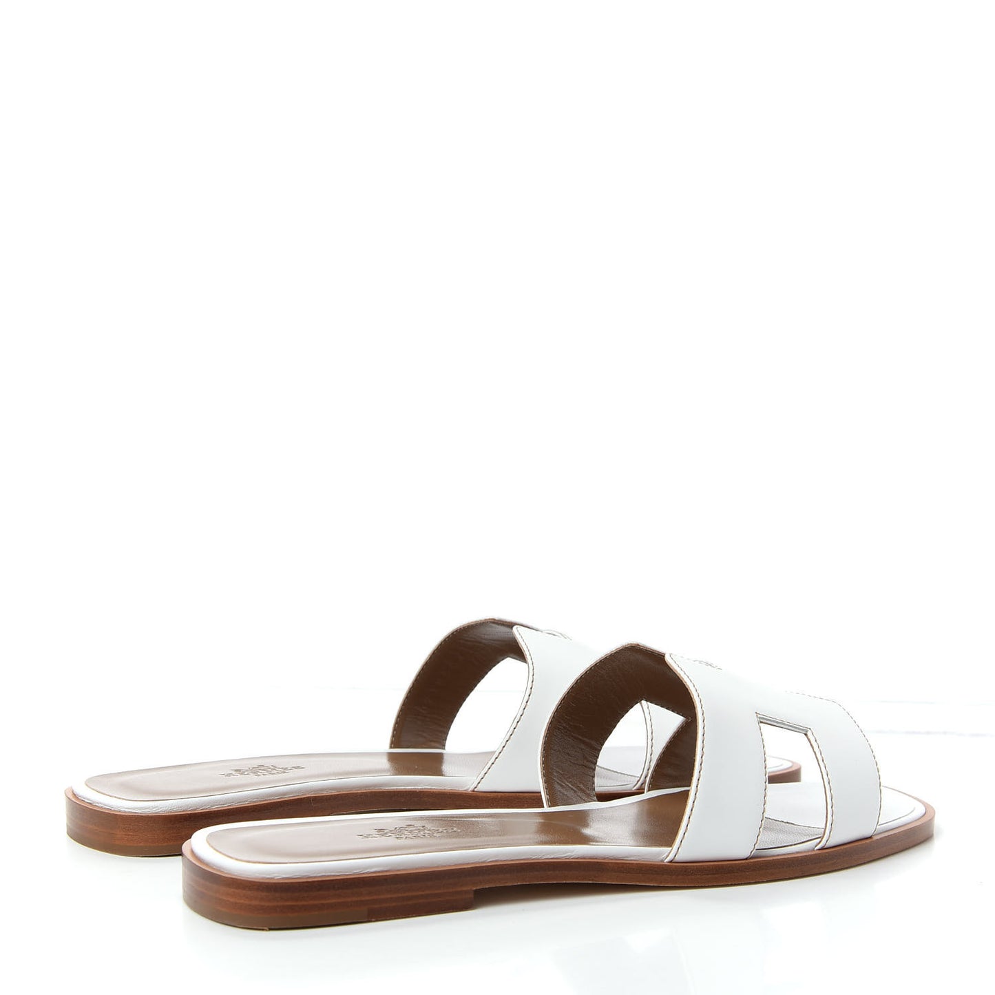 Box Calfskin Oran Sandals 39 White