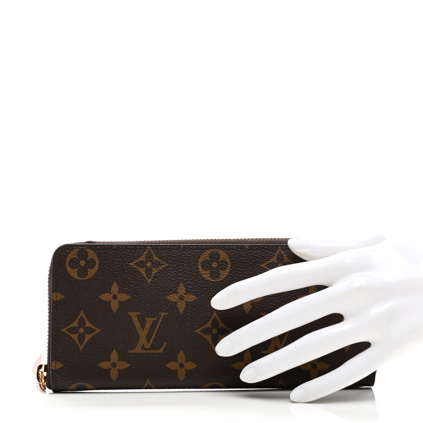 Monogram Clemence Wallet Rose Ballerine