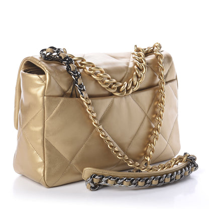 Chanel Goatskin Quilted Large 19 Flap Gold 4 of 10