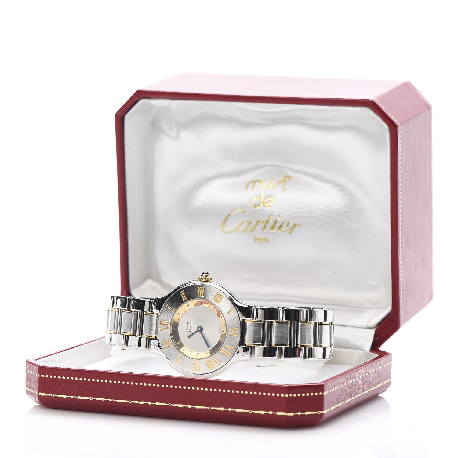 Cartier Stainless Steel 18K Yellow Gold 31mm Must De 21 Quartz Watch 6 of 6