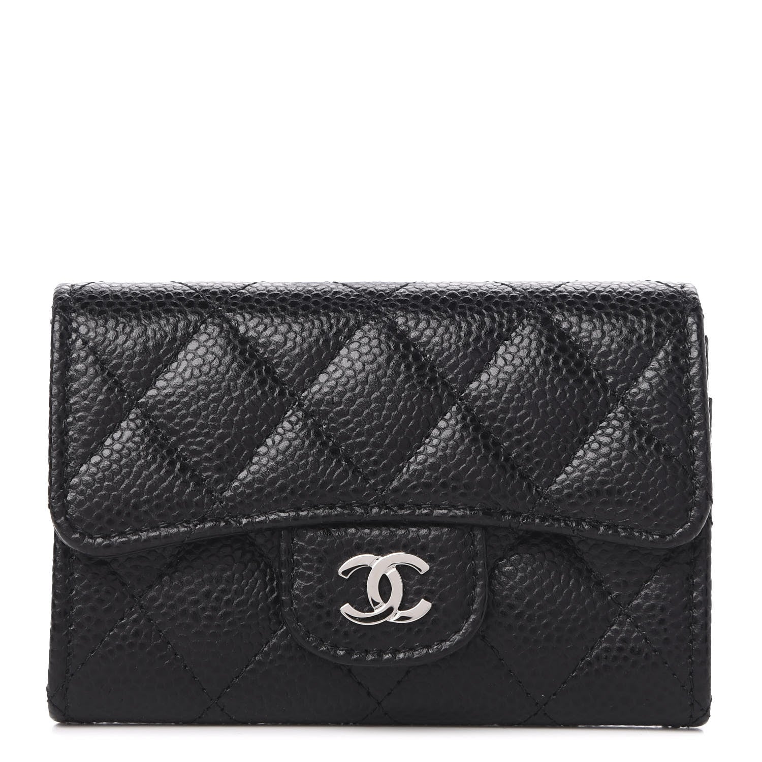 Chanel Caviar Quilted Flap Card Holder Black 1 of 9