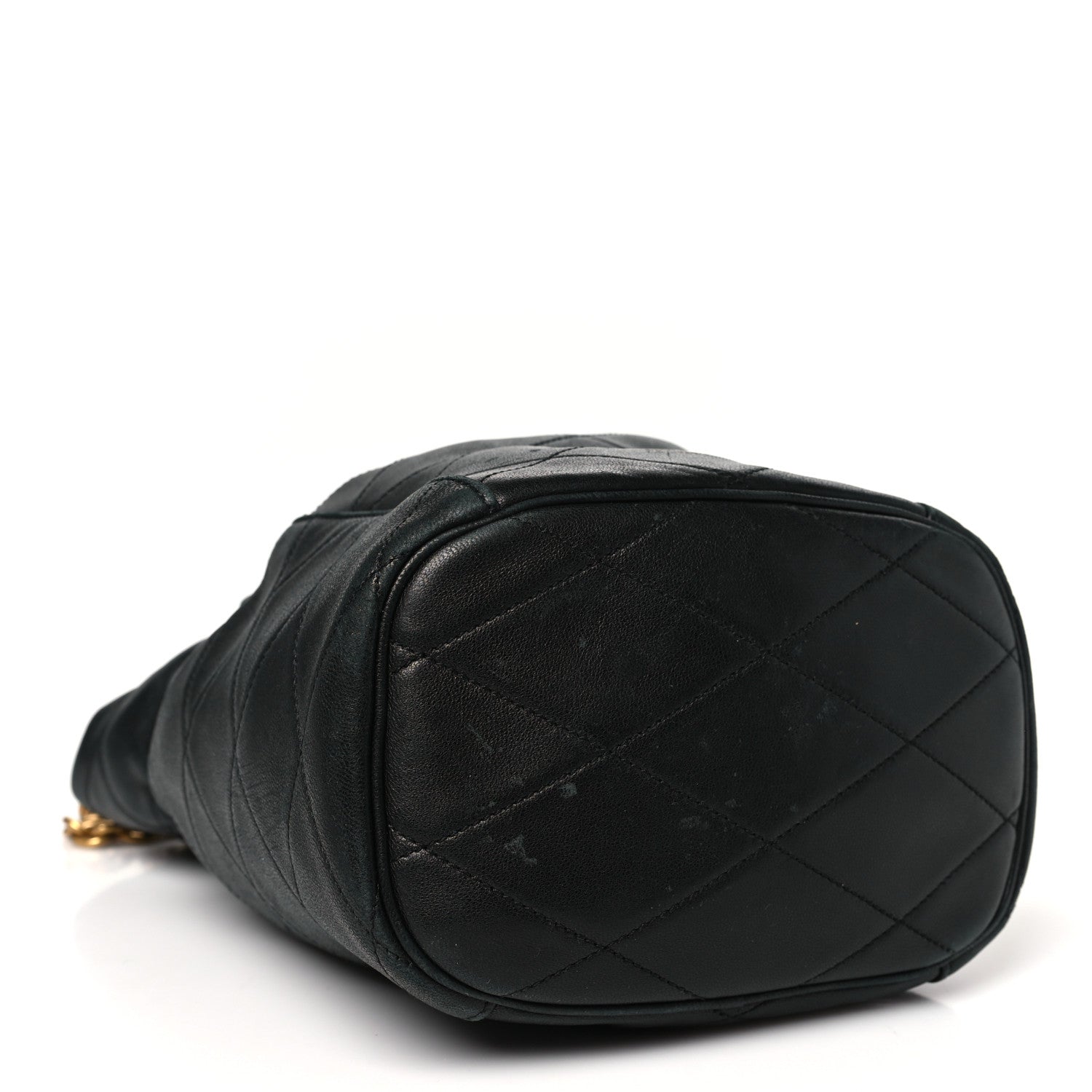 Saint Laurent Lambskin Quilted Le Maillon Bucket Bag Black 4 of 13
