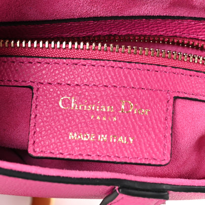 Christian Dior Grained Calfskin Saddle Bag With Strap Fuchsia 7 of 10