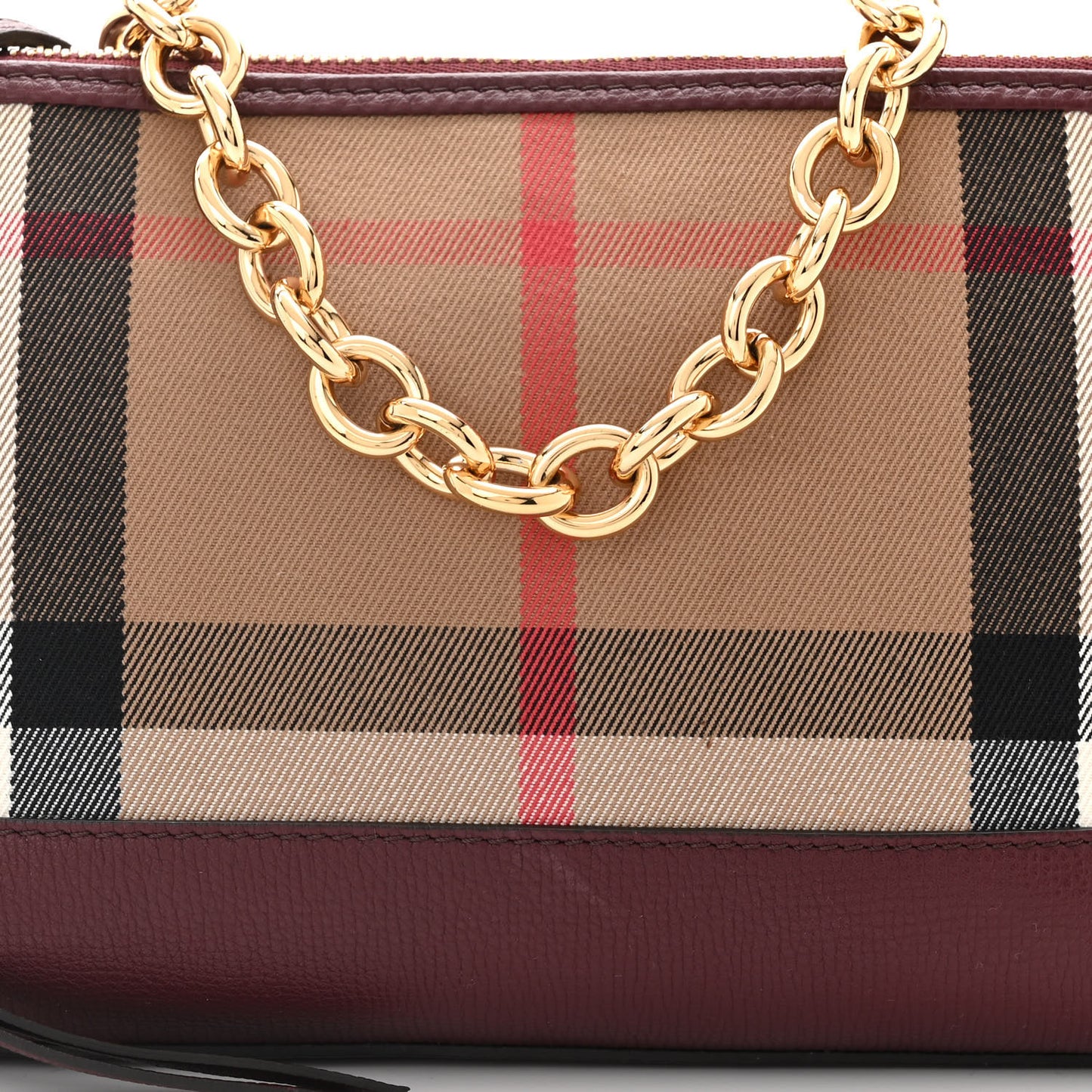 Derby House Check Abingdon Convertible Clutch Mahogany Red