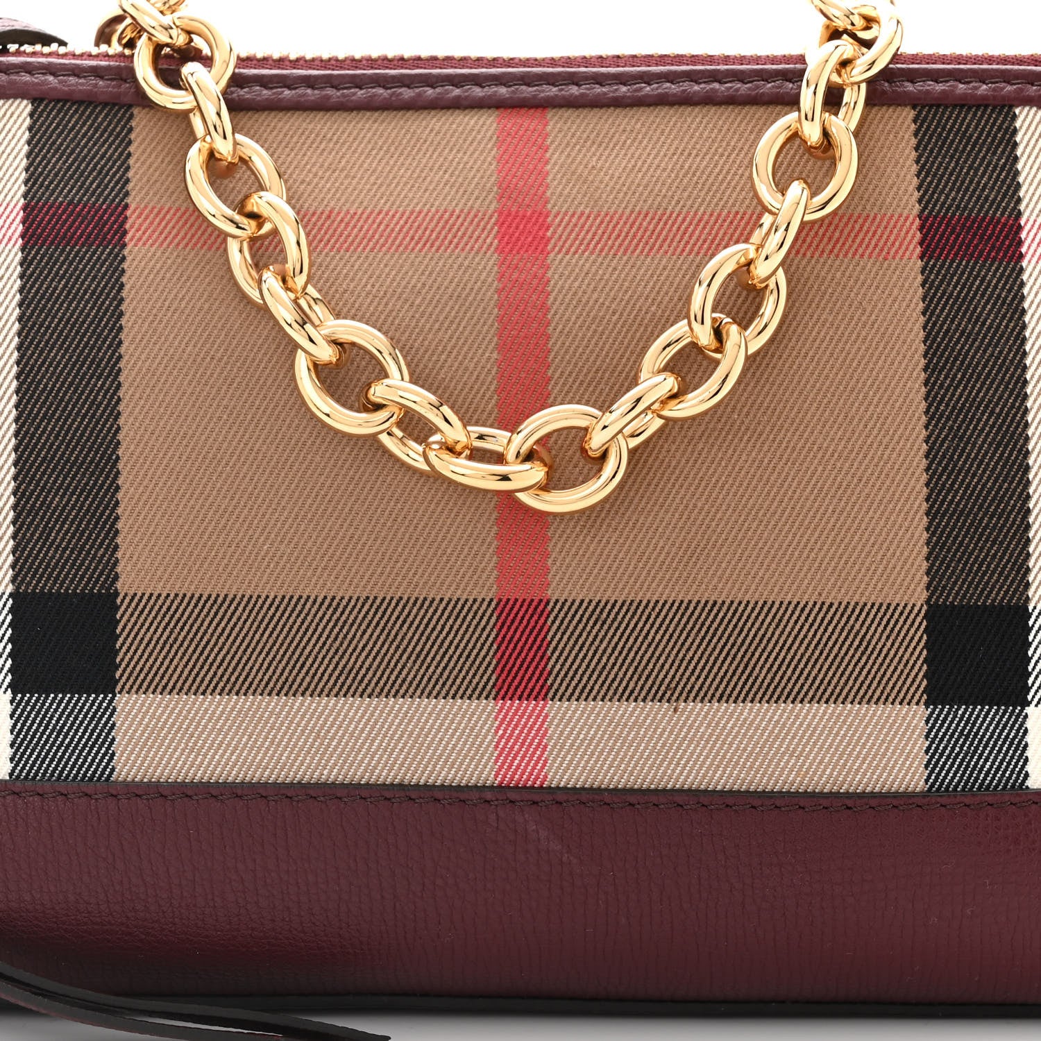 Burberry Derby House Check Abingdon Convertible Clutch Mahogany Red 8 of 10