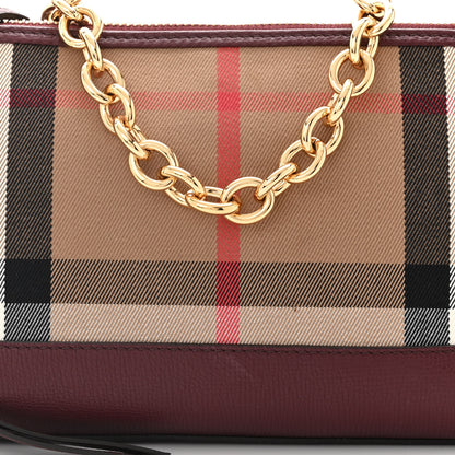 Burberry Derby House Check Abingdon Convertible Clutch Mahogany Red 8 of 10
