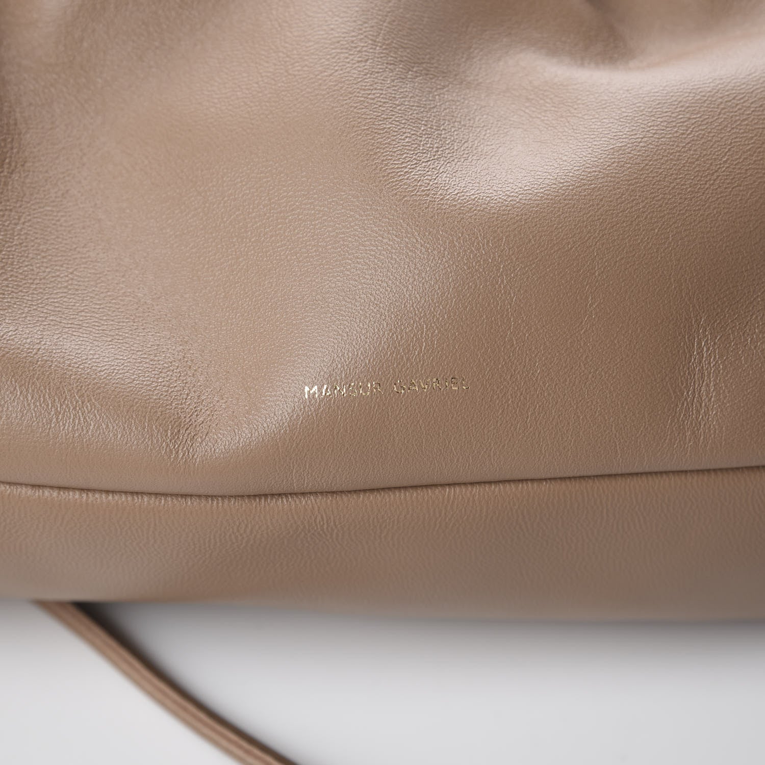 Mansur Gavriel Lambskin Cloud Mini Clutch Biscotto 9 of 10