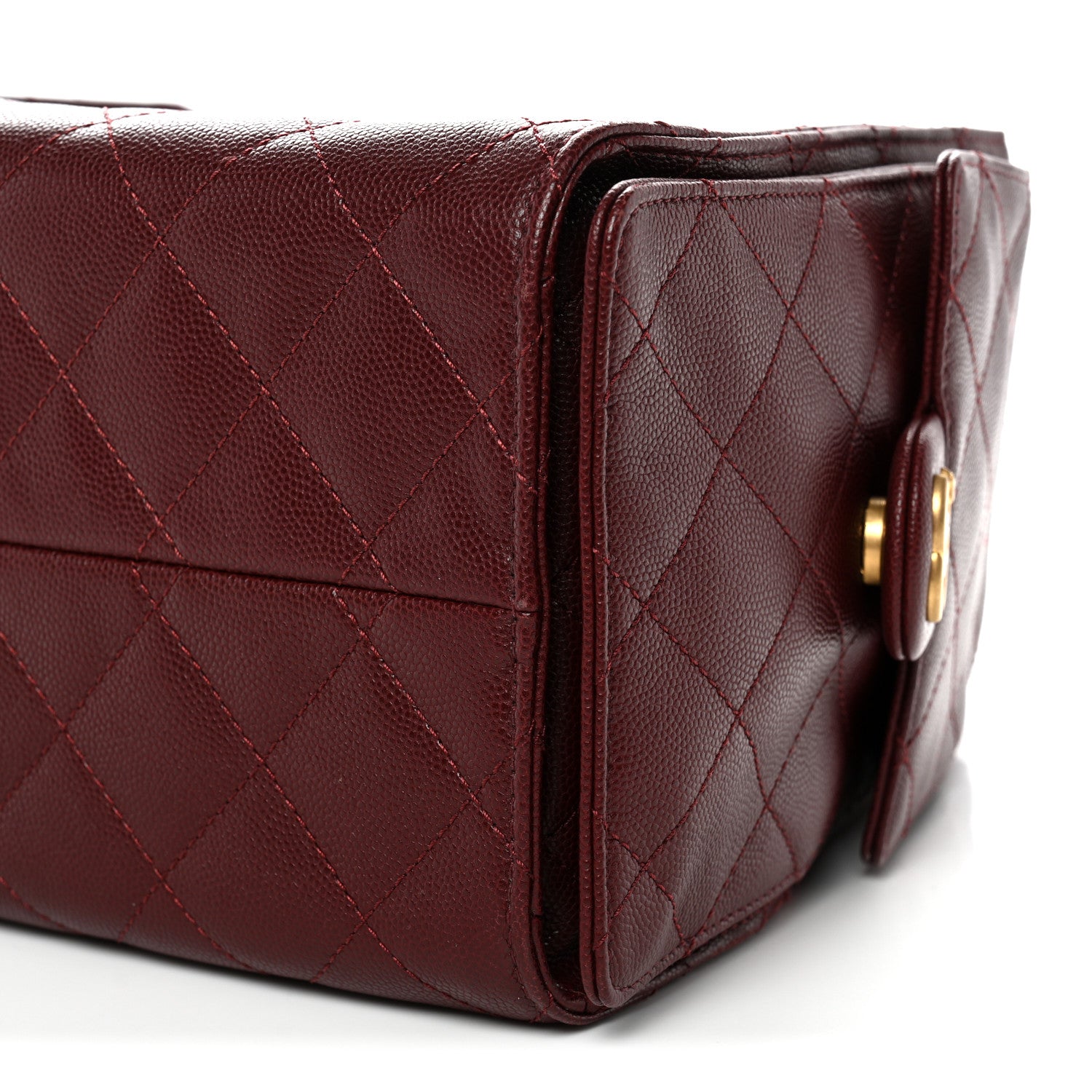 Chanel Caviar Quilted Small Chanel 25 Handbag Burgundy 9 of 13
