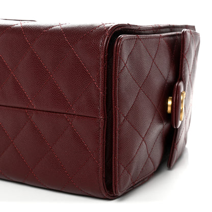 Chanel Caviar Quilted Small Chanel 25 Handbag Burgundy 9 of 13
