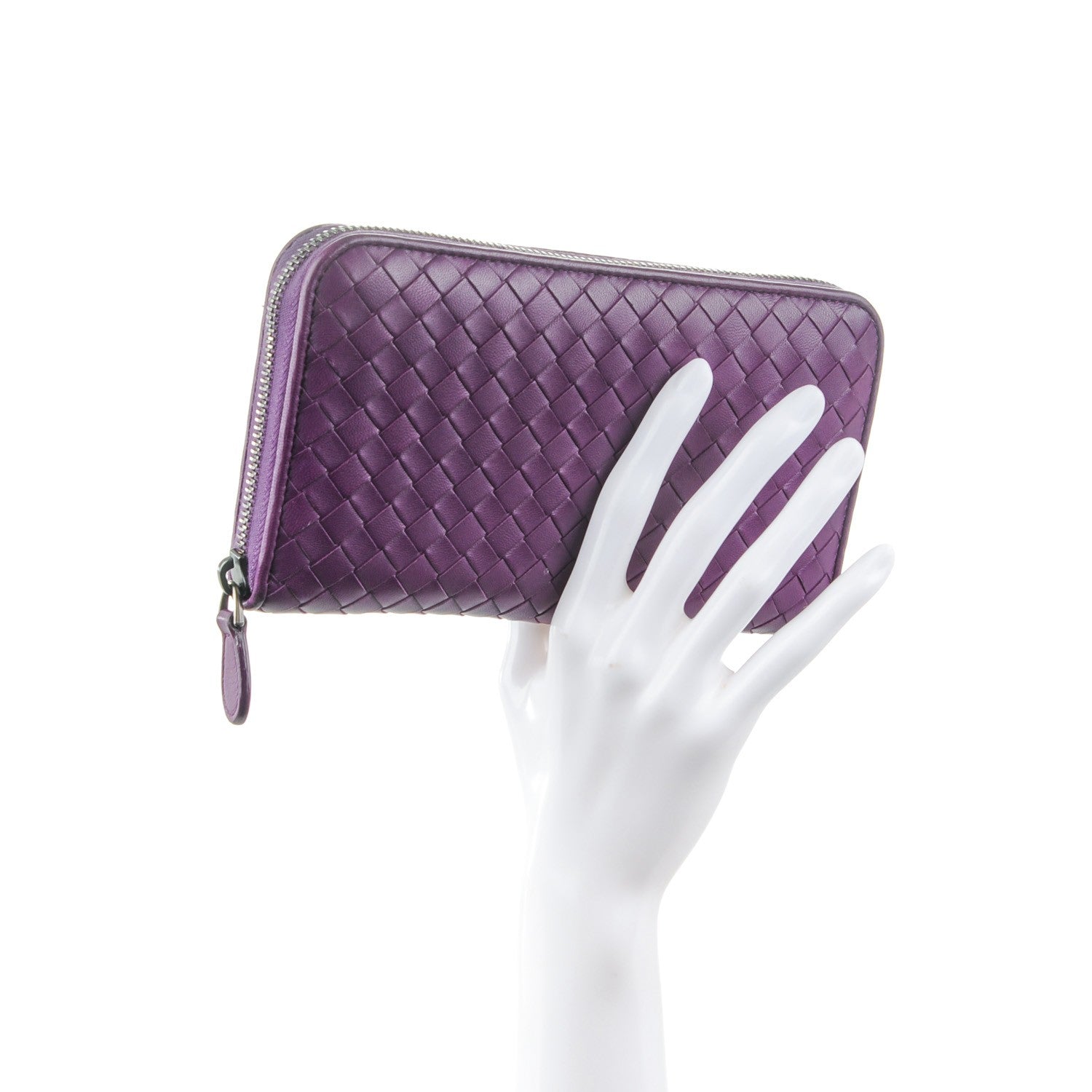 Bottega Veneta Nappa Intrecciato Zip Around Wallet Monalisa 2 of 8