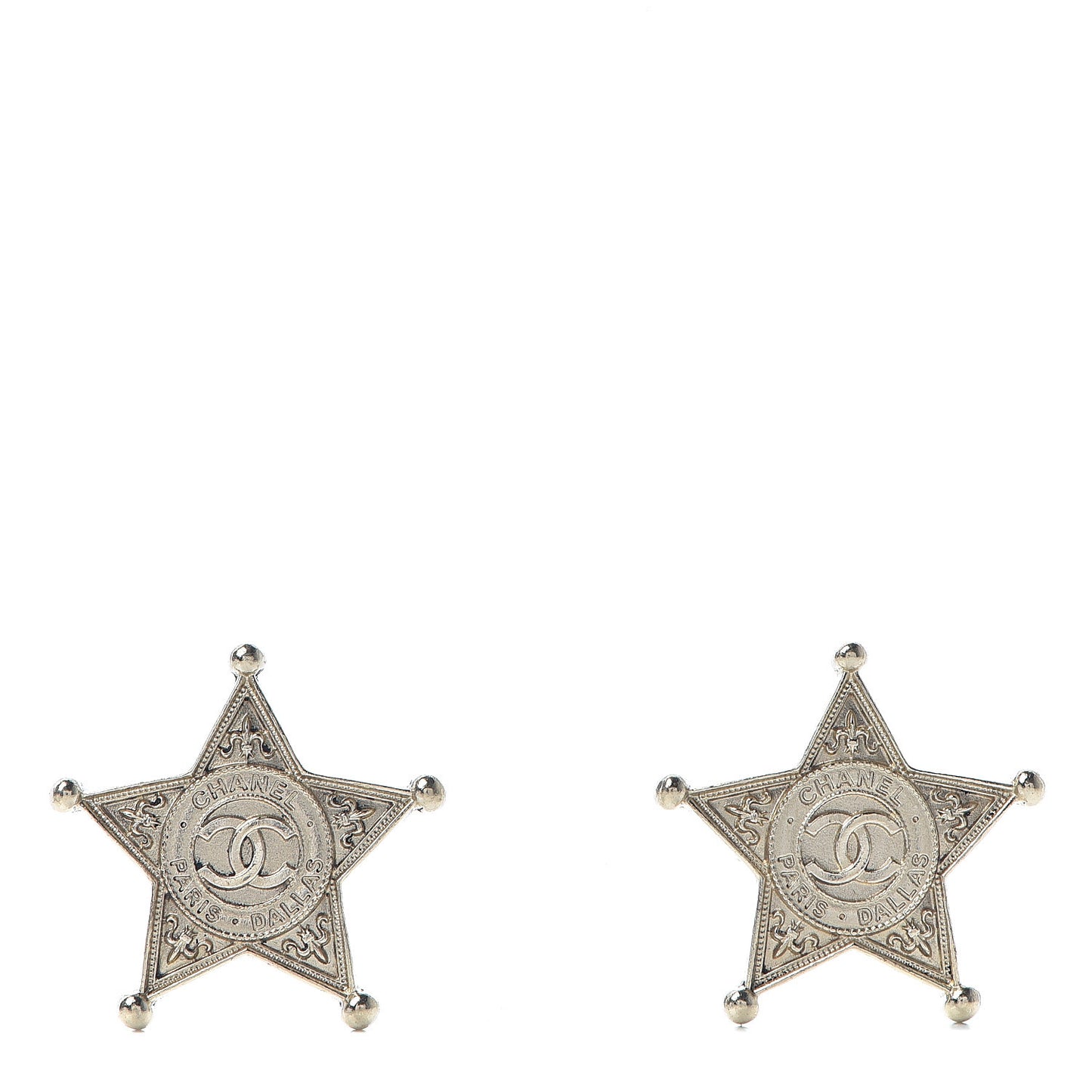 Metal Paris Dallas Star Stud Earrings Gold