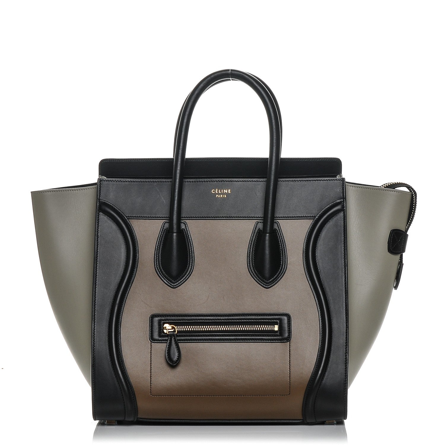 Celine Satin Calfskin Mini Tri-Color Luggage Beige 1 of 5