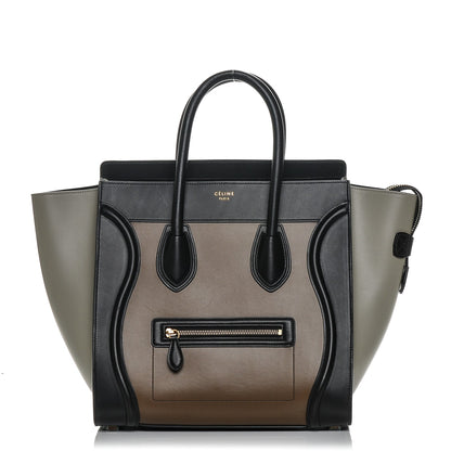Celine Satin Calfskin Mini Tri-Color Luggage Beige 1 of 5