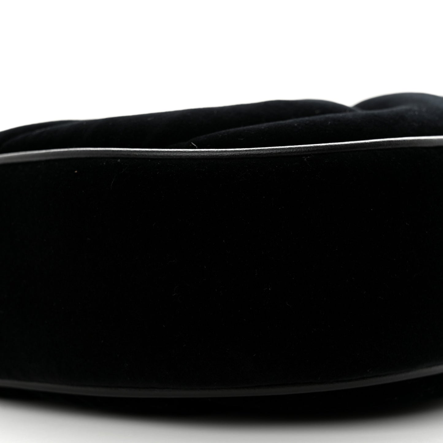 Velvet Matelasse Double G Studs Torchon GG Marmont Half Moon Hobo Black