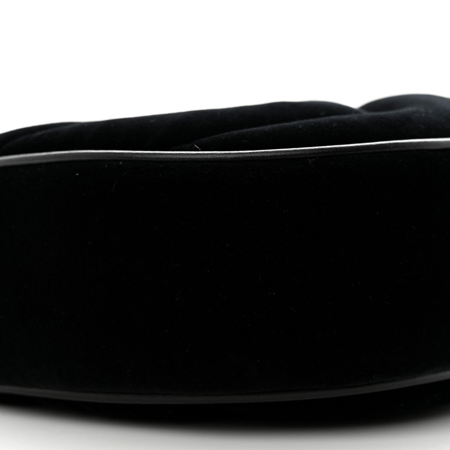 Gucci Velvet Matelasse Double G Studs Torchon GG Marmont Half Moon Hobo Black 9 of 10