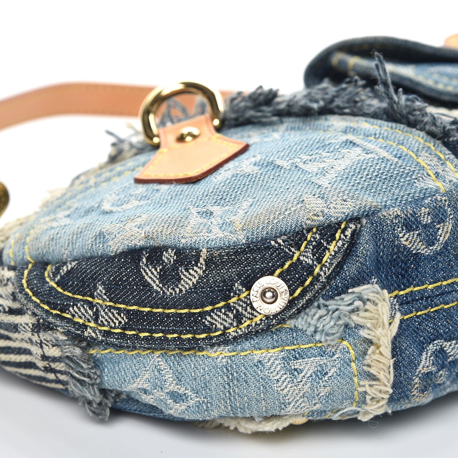 Louis Vuitton Denim Patchwork Pouchy Blue 8 of 10