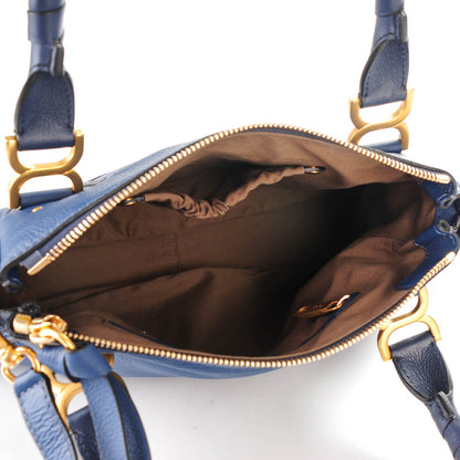 Chloe Calfskin Medium Marcie Satchel Royal Navy 5 of 7