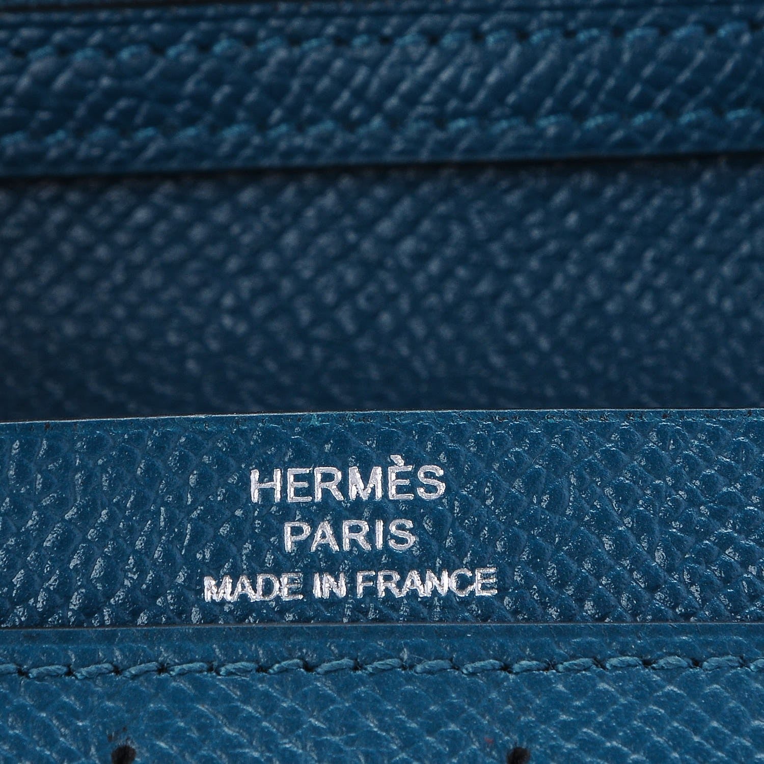 Hermes Epsom Citizen Twill Long Combined Wallet Colvert Orange Ciel 5 of 9
