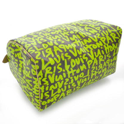 Louis Vuitton Monogram Graffiti Speedy 30 Green 4 of 7