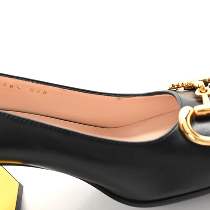 Gucci Malaga Kid Horsebit 75mm Pumps 38.5 Black 11 of 12