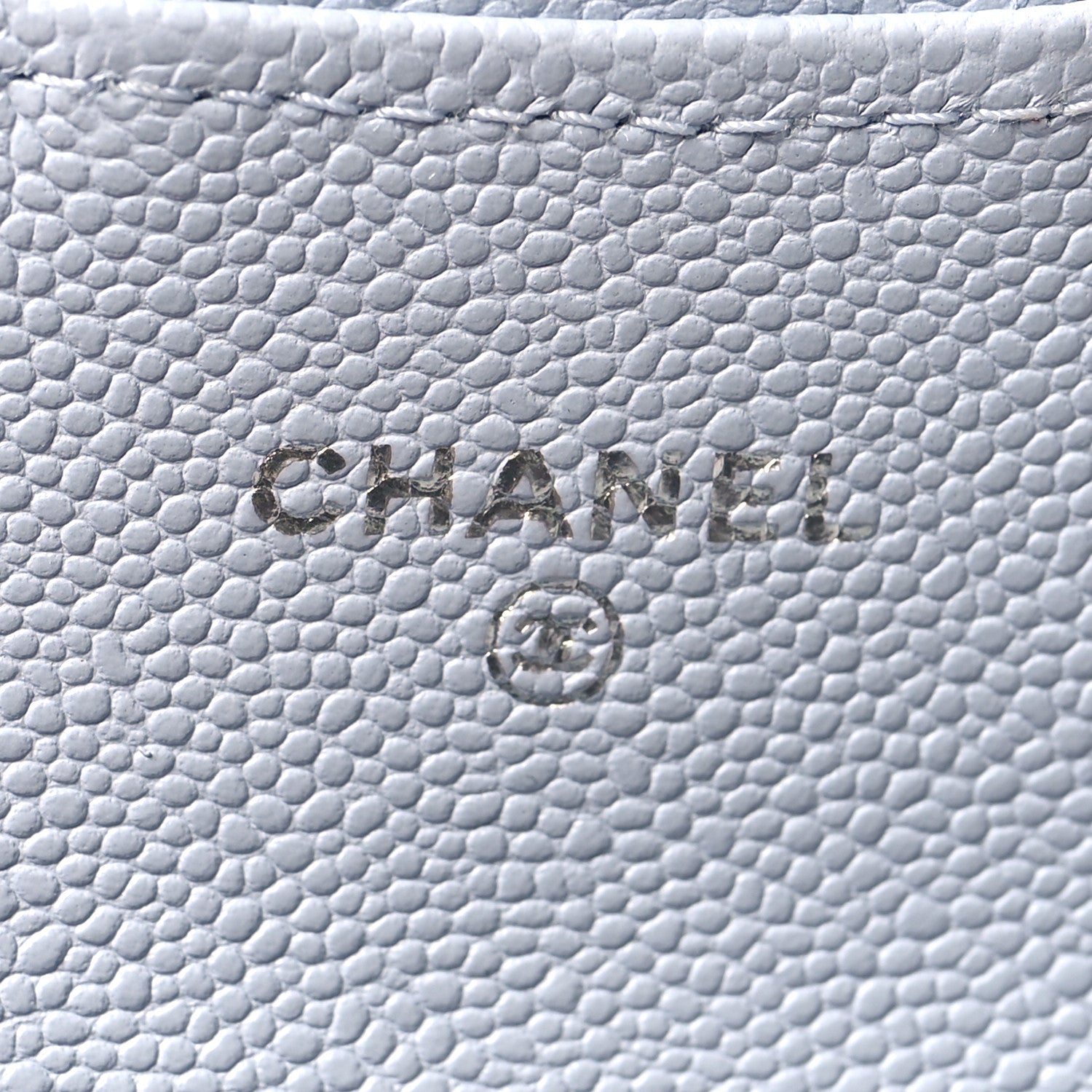 Chanel Caviar Quilted Flap Card Holder Wallet Light Blue 6 of 8