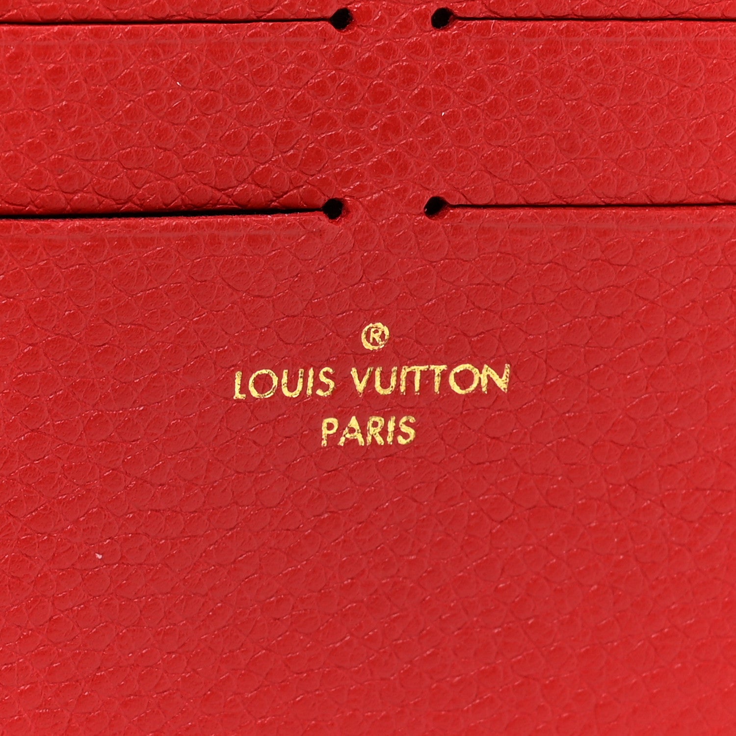 Louis Vuitton Calfskin Felicie Chain Wallet Card Holder Insert Scarlet 6 of 9
