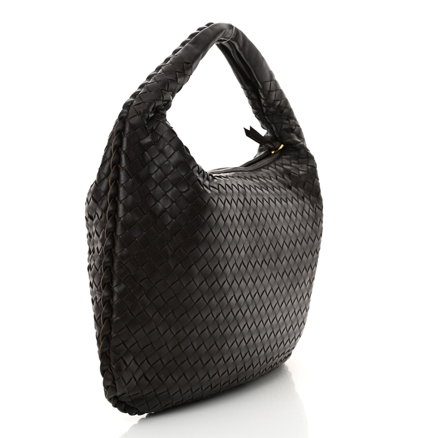 Nappa Intrecciato Medium Veneta Hobo Ebano