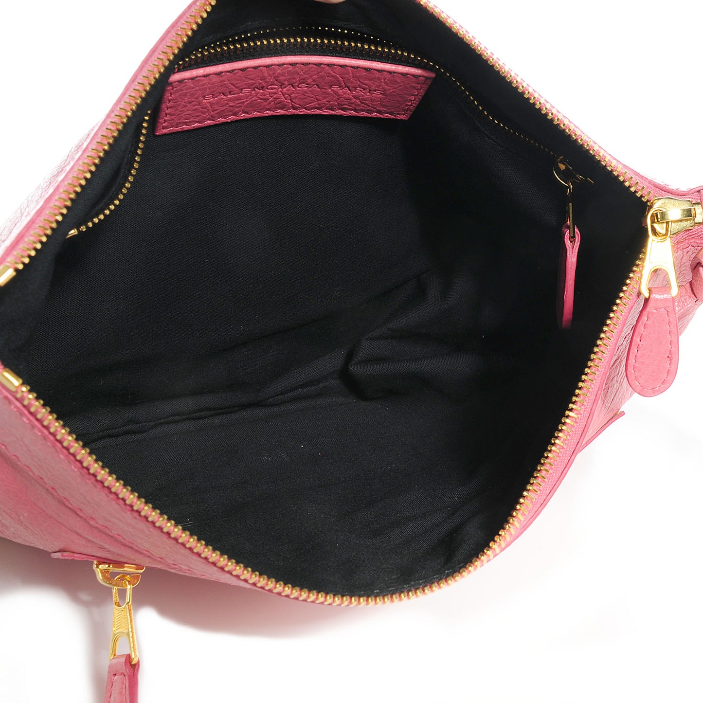 Agneau Giant 12 Gold Hardware Flat Handle Clutch Rose Bonbon