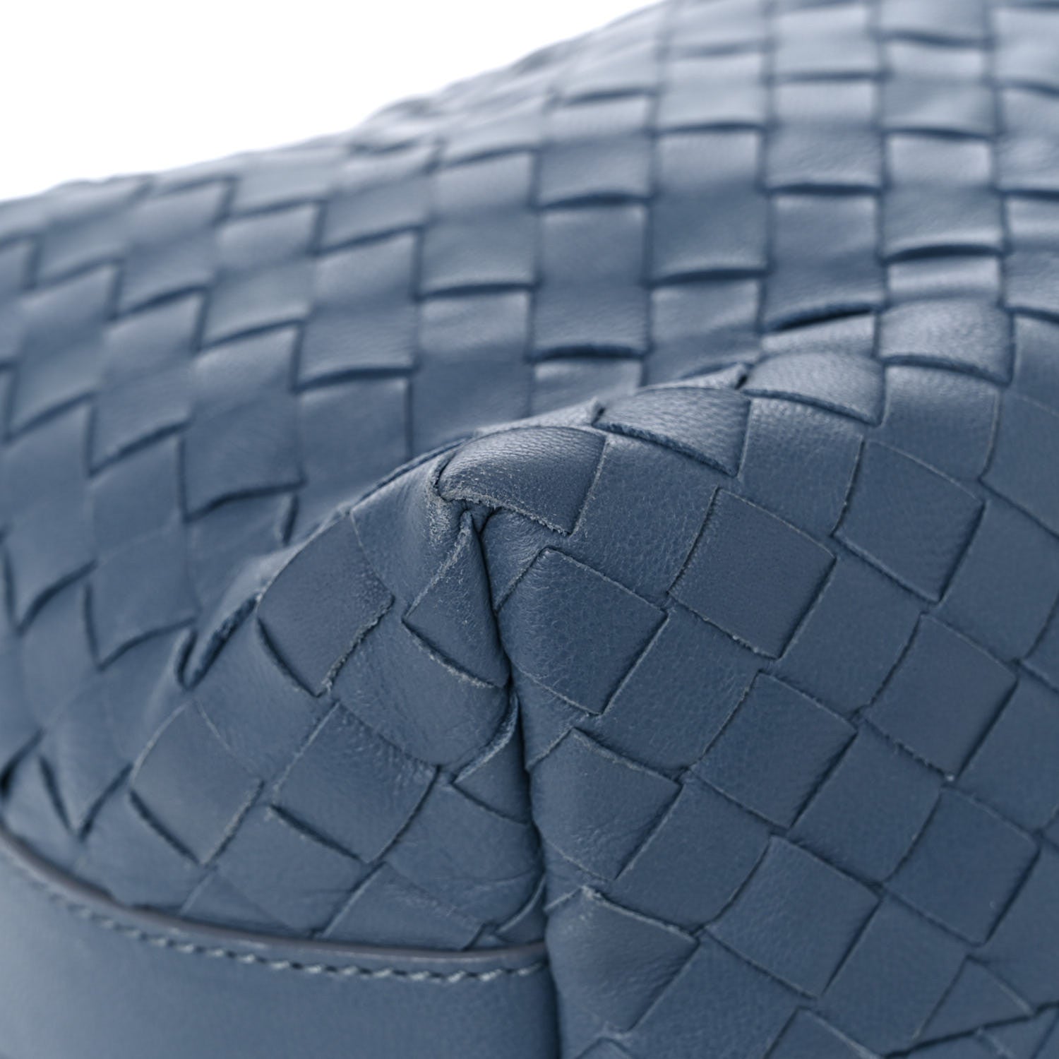 Bottega Veneta Nappa Intrecciato Large Cosmetic Case Blue 7 of 11