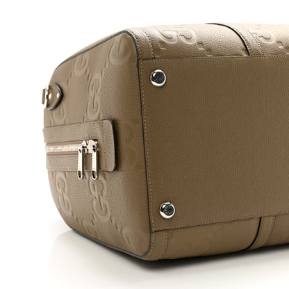 Gucci Piuma Calfskin Jumbo GG Embossed Large Duffle Bag Good Taupe 7 of 8