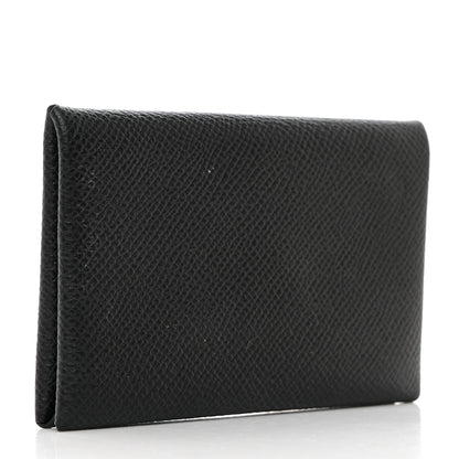 Hermes Epsom Calvi Card Case Black 3 of 8