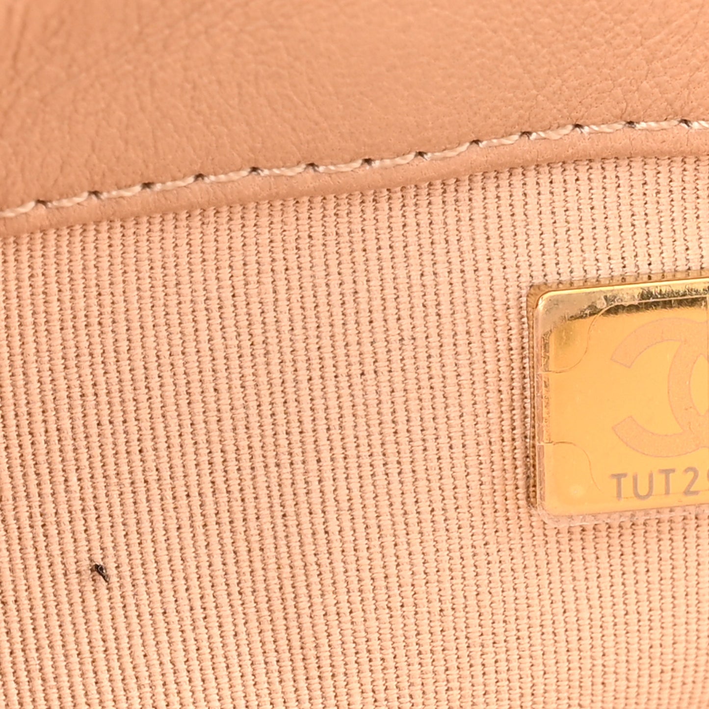 Lambskin Quilted Small CC Funky Town Flap Beige