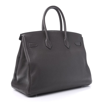 Hermes Taurillon Clemence Birkin 35 Graphite 3 of 33