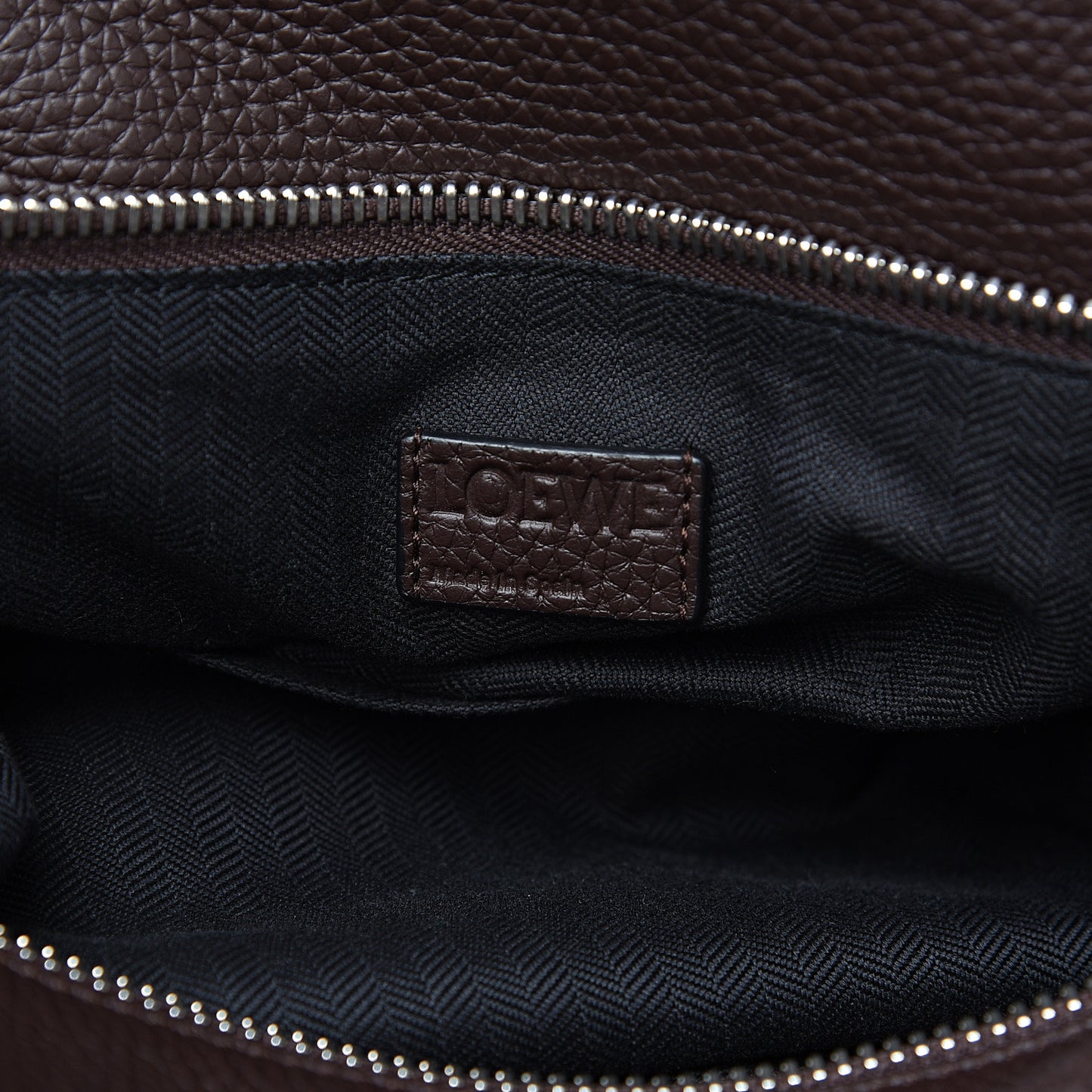 Calfskin Large Puzzle Bag Dark Brown