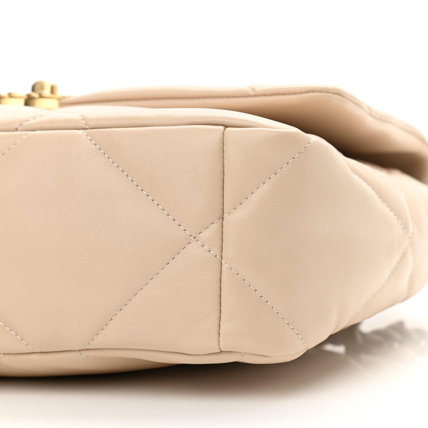 Chanel Lambskin Quilted Large Chanel 19 Flap Beige 9 of 9