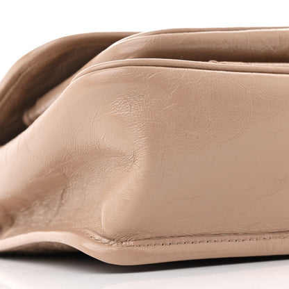 Saint Laurent Crinkled Calfskin Matelasse Monogram Baby Niki Chain Satchel Light Taupe 9 of 10