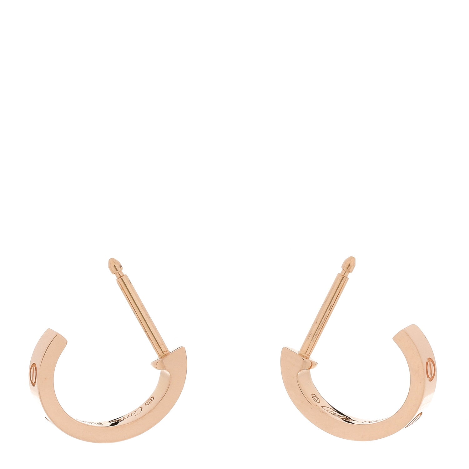 Cartier 18K Pink Gold Small LOVE Hoop Earrings 3 of 5