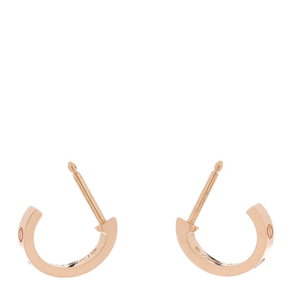 Cartier 18K Pink Gold Small LOVE Hoop Earrings 3 of 5