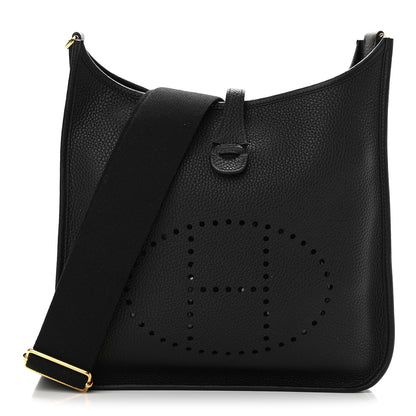Hermes Taurillon Clemence Evelyne III PM Black 1 of 11