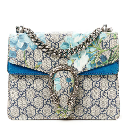 Gucci GG Supreme Monogram Blooms Mini Dionysus Shoulder Bag Beige Navy Vintage Blue 1 of 10