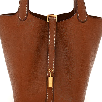 Hermes Barenia Faubourg Picotin Lock 18 PM Fauve 8 of 11