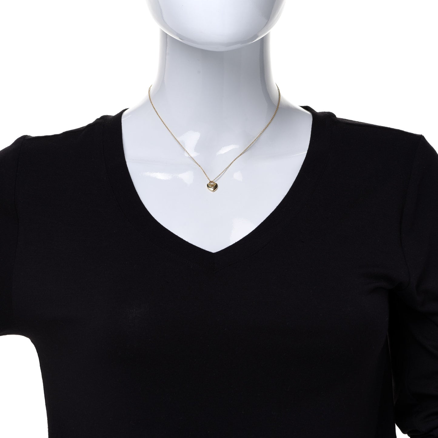 18K Yellow Gold Mini Heart Lock Pendant Necklace