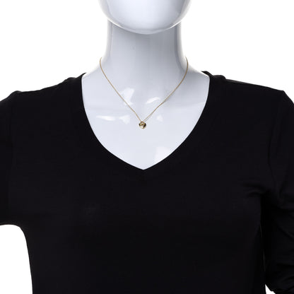 Tiffany 18K Yellow Gold Mini Heart Lock Pendant Necklace 2 of 6