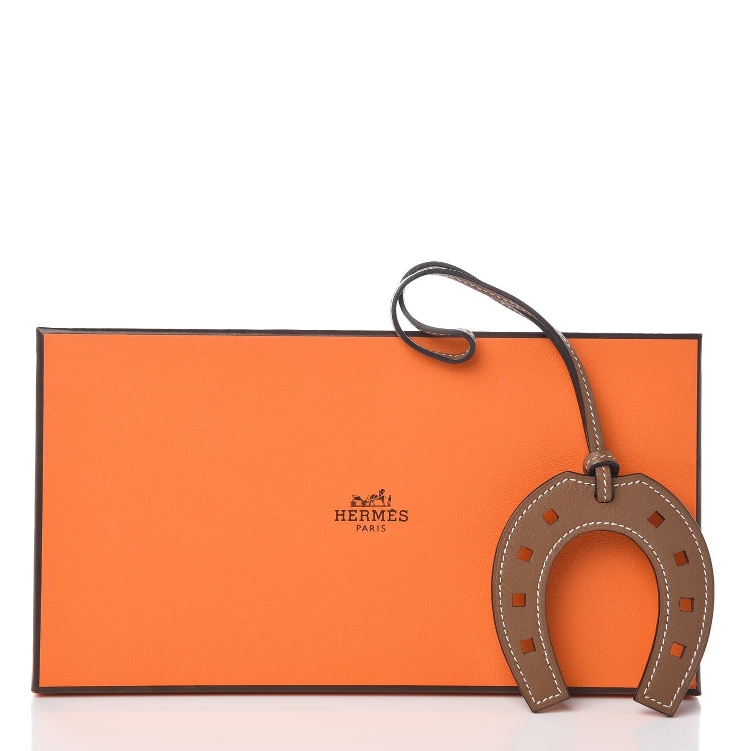 Hermes Swift Paddock Horseshoe Bag Charm Etoupe 4 of 4