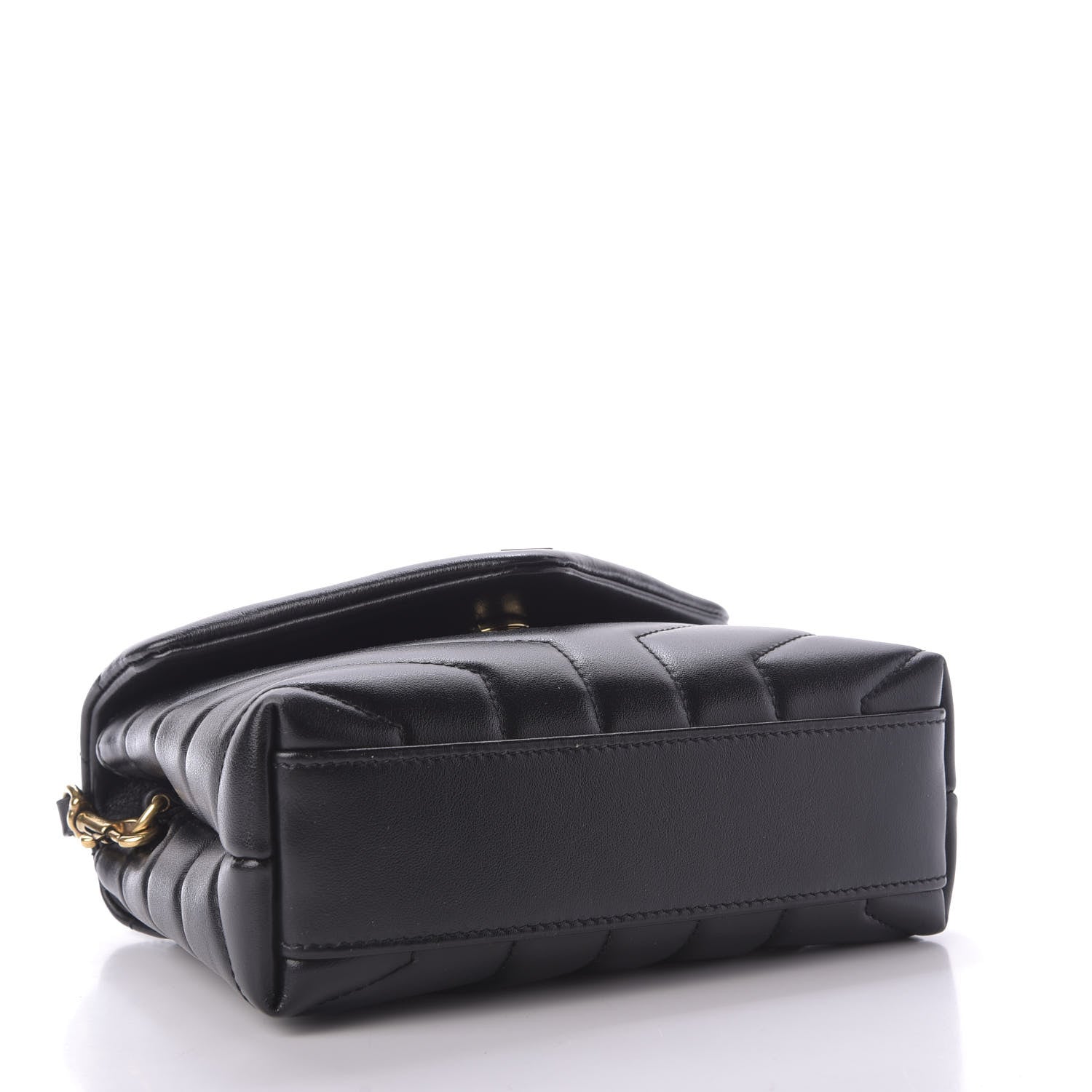 Saint Laurent Calfskin Y Quilted Monogram Toy Loulou Crossbody Bag Black 4 of 9