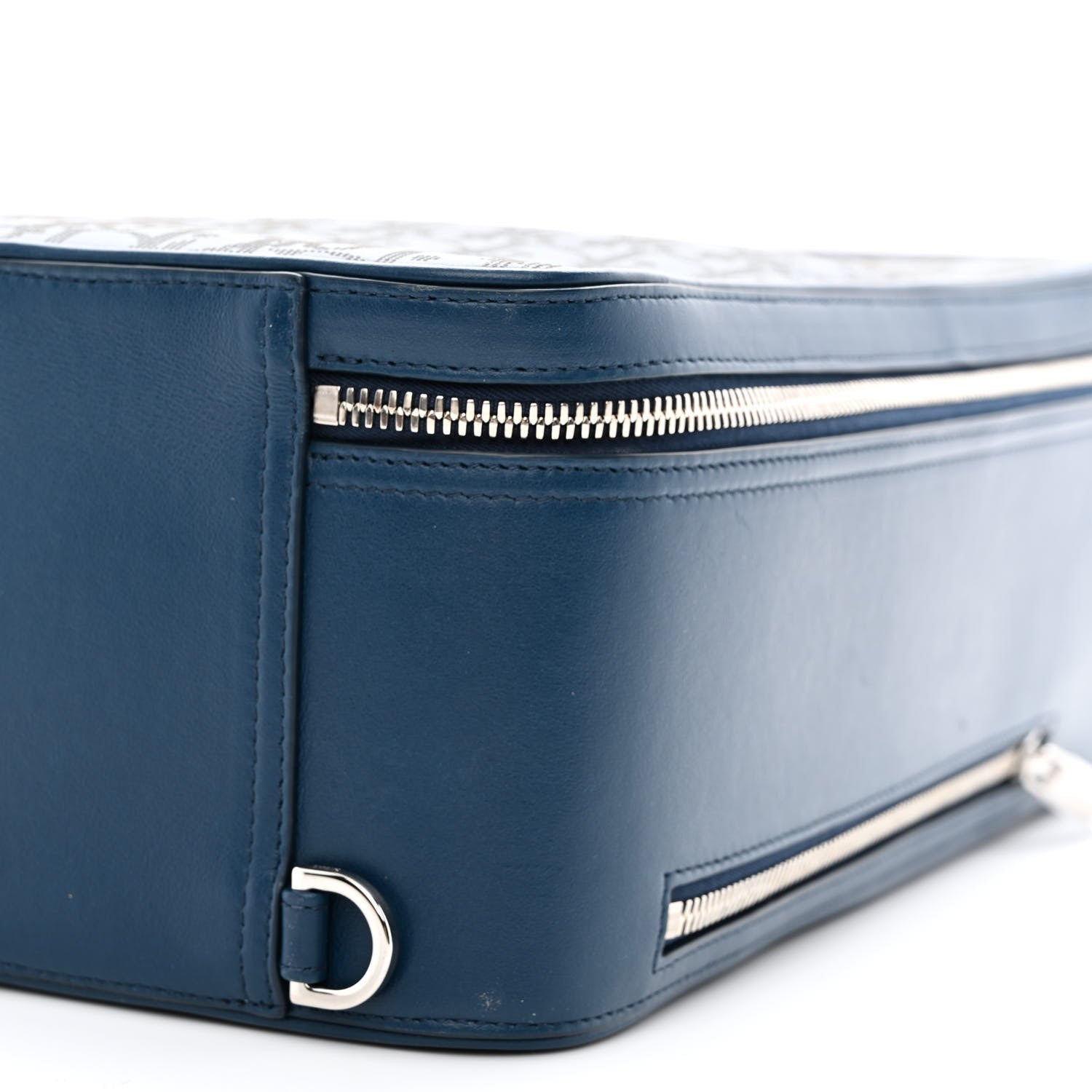 Christian Dior Calfskin Perforated Oblique Galaxy Marsupio World Tour Pelle Sling Navy Blue 10 of 10